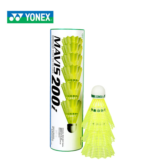 Yonex Mavis 200i Nylon Shuttle Cock, Pack of 6 (Yellow)